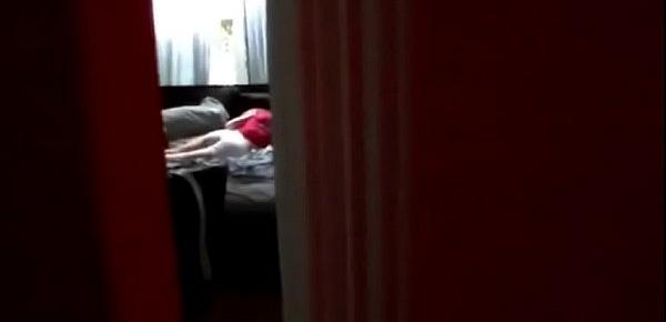  Dude Sneaks up on her Sleeping Step Mom and Fucks her Real Hot